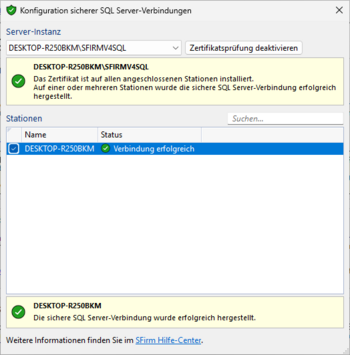 Screenshot des Konfigurations-Dialogs